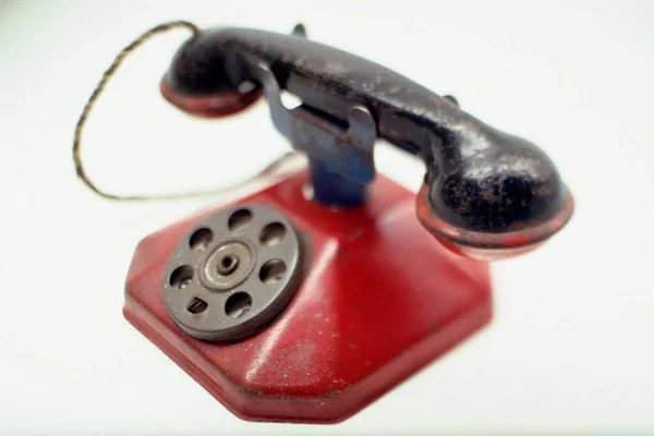 Miniature of a vintage telephone — 스톡 사진