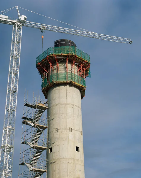 Havaalanı Kontrol Kulesi Yapım Aşamasında — Stok fotoğraf