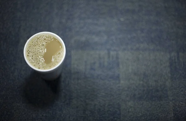 Visão Aérea Xícara Cheia Café — Fotografia de Stock