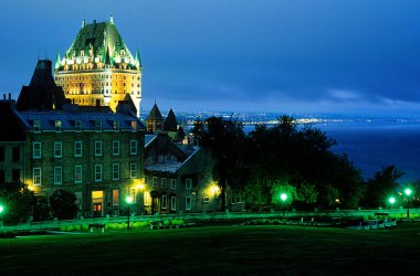 Quebec city in night  clipart