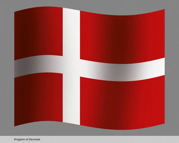 Flaga Królestwa Danii — Zdjęcie stockowe
