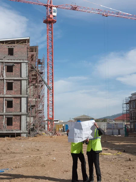 建筑工地的建筑师 — 图库照片