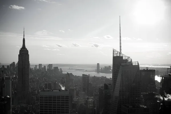 Empire State Building Och Hudson River — Stockfoto