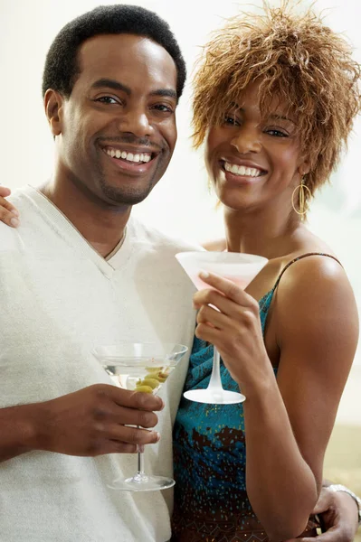 Couple Cocktails Close — Stock Photo, Image