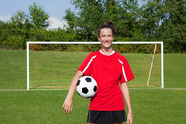 Toplu Kız Futbolcu — Stok fotoğraf