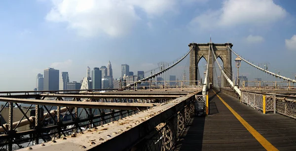 Προβλήτα Γέφυρας Μπρούκλιν Νέα Υόρκη — Φωτογραφία Αρχείου