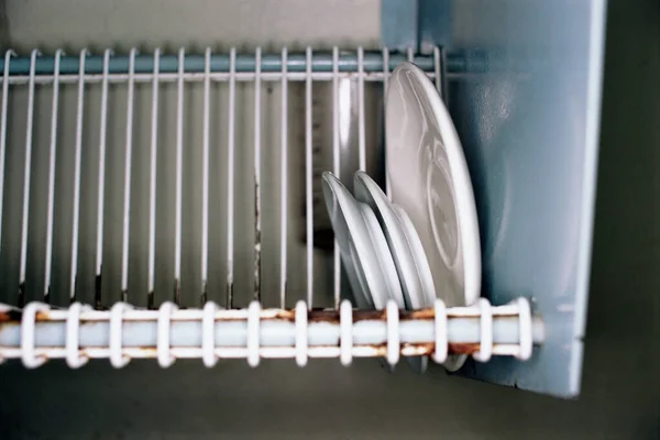 Dishes Drying Dish Rack — 스톡 사진