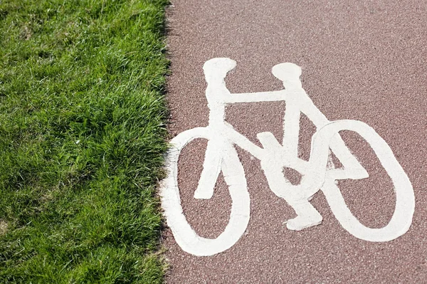 Carriles Bici Sobre Asfalto — Foto de Stock