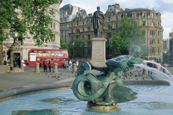 Trafalgar Square Londen Groot Brittannië — Stockfoto