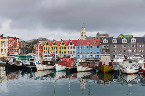 Porto Torshavn Ilhas Faroé — Fotografia de Stock