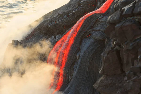 Kilauea Lava Flow Kalapana Big Island Hawaii Eua — Fotografia de Stock