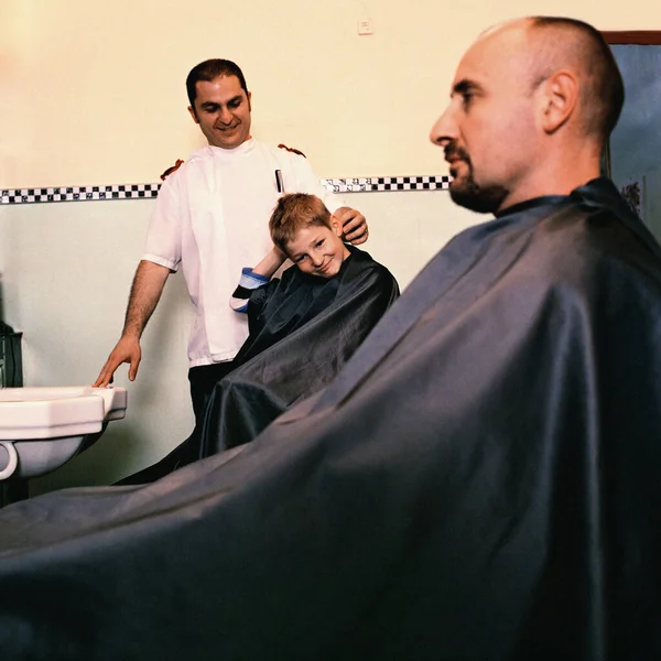 Boy Man Barbers — Stock Photo, Image