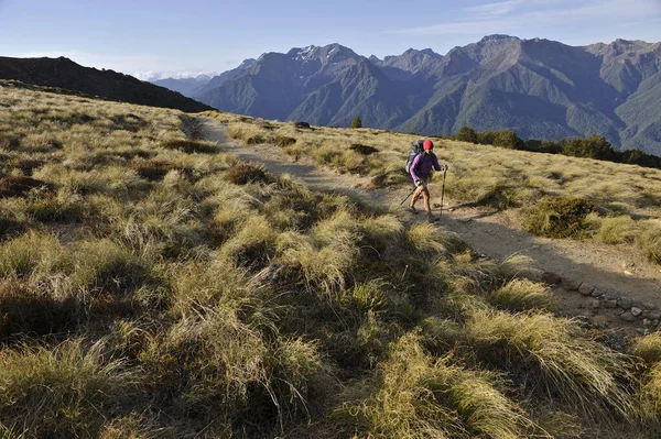 Escursioni Delle Giovani Escursioniste Lungo Kepler Track Nuova Zelanda — Foto Stock