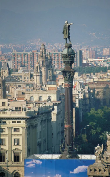 Pohled Město Barcelona Španělsko — Stock fotografie