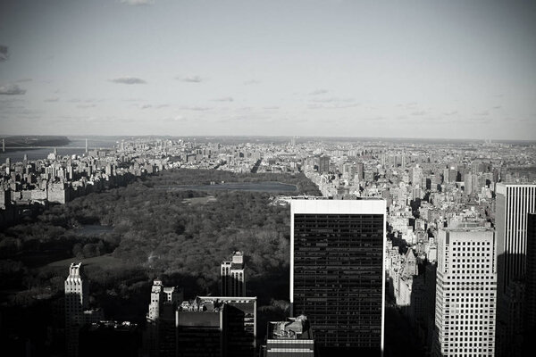 HIgh angle view of central park new york