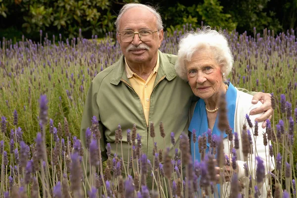 Portret Pary Seniorów — Zdjęcie stockowe