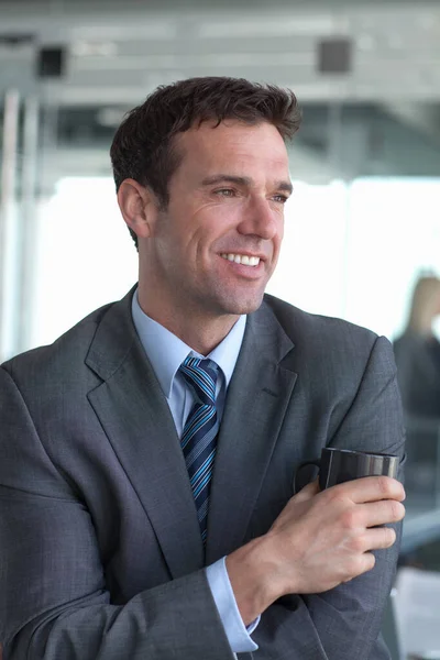 Businessman Coffee Office — Stock Photo, Image