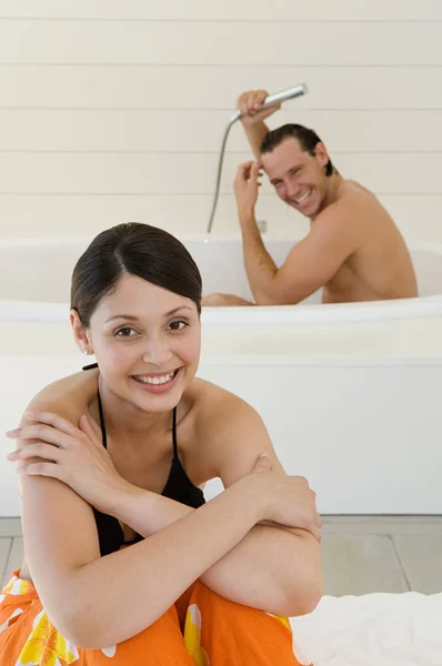 Couple Bathroom — Stock Photo, Image