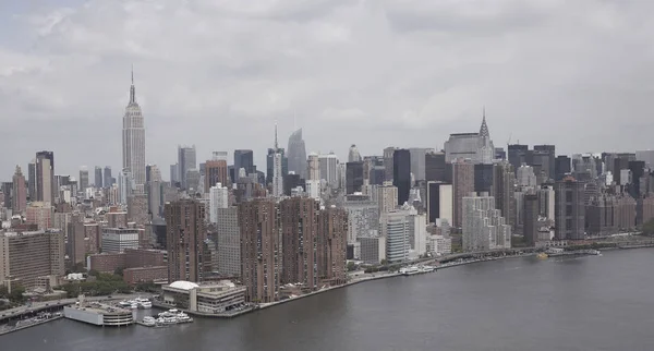 Вид Воздуха Манхэттен Реку Гудзон Нью Йорк Сша — стоковое фото