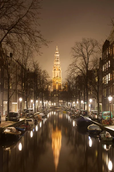 Groenburgwal Amsterdam Hollanda Dan Zuiderkerk Güney Kilisesi — Stok fotoğraf