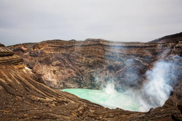 Nakadake κρατήρας, Mount Aso, Κουμαμότο, Kyushu, Ιαπωνία — Φωτογραφία Αρχείου