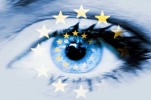 Visión Europa Con Ojos Humanos — Foto de Stock