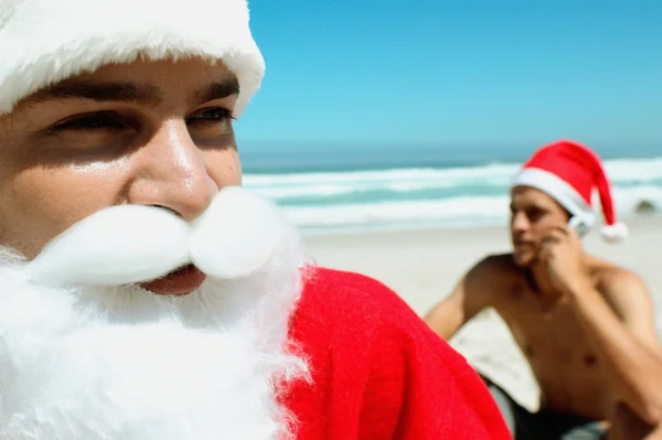 Weihnachten Strand Feiern Urlaubskonzept — Stockfoto