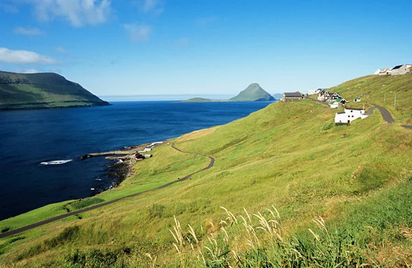 Ilhas Faroé Assentamento Costeiro — Fotografia de Stock