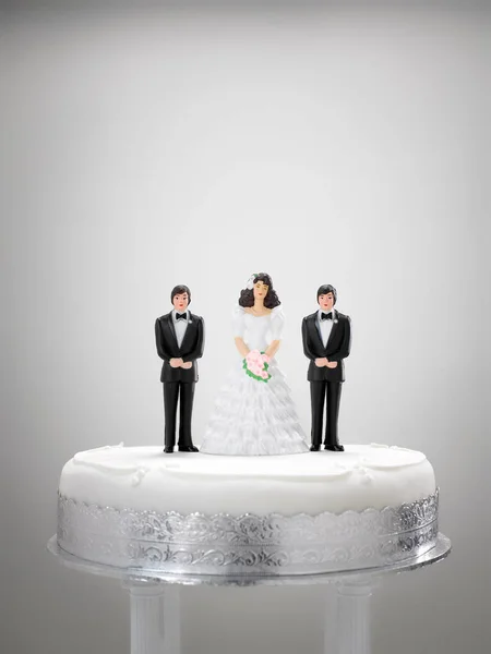 Wedding Figurines Wedding Cake — Stock Photo, Image
