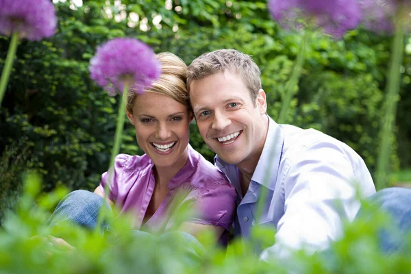 Couple Garden Stock Photo