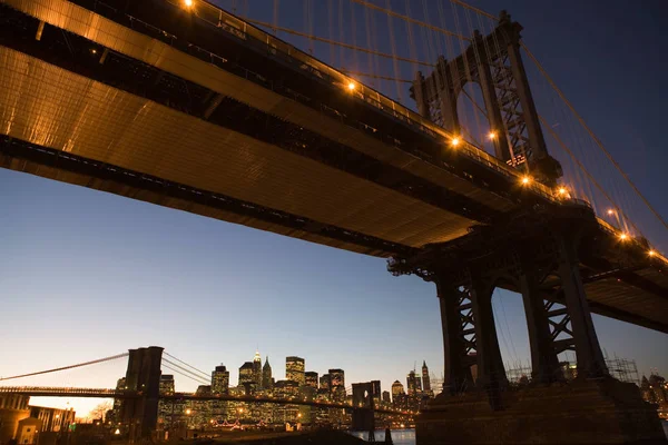 Puente Manhattan Atardecer — Foto de Stock