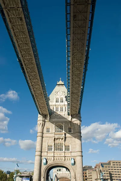 Tower Bridge Londyn Nad Niebem — Zdjęcie stockowe