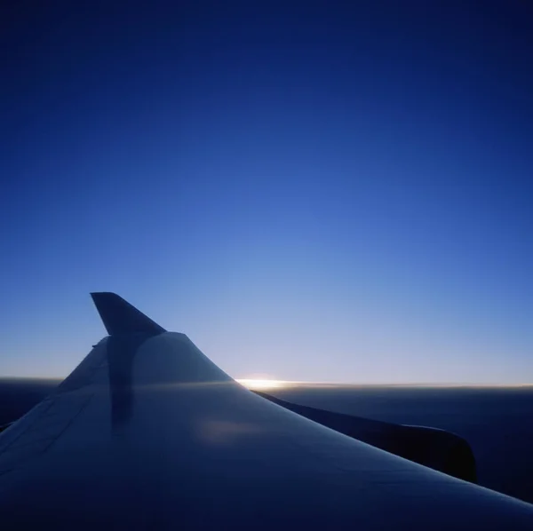 Aeroplane Wing Sunrise — 스톡 사진