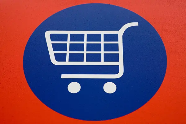 Einkaufswagen-Schild — Stockfoto