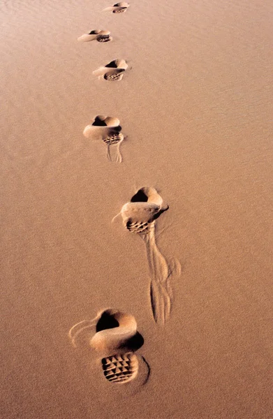 Footprints Sand Background — Stock Photo, Image