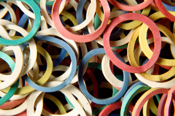 colorful rubber bands background
