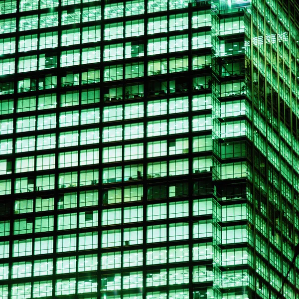 Kantoorgebouw Met Neon Verlichting — Stockfoto