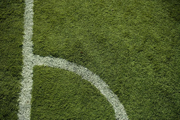 Позначки Лінії Футбольному Полі — стокове фото