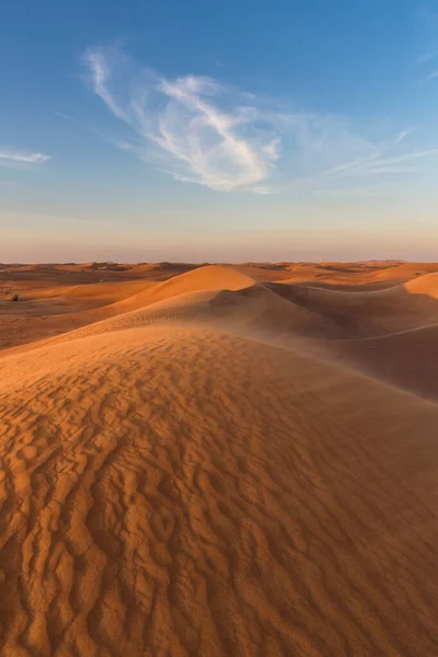 Piaszczyste Wydmy Dubaj Zjednoczone Emiraty Arabskie — Zdjęcie stockowe