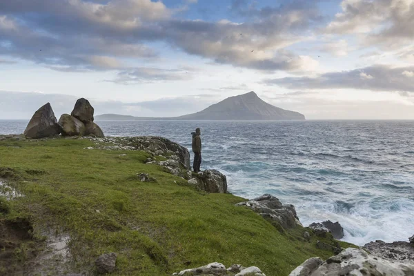 Sydradalur Île Koltur Arrière Plan Îles Féroé Danemark — Photo