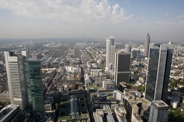 Cidade Frankfurt Vista Elevada — Fotografia de Stock