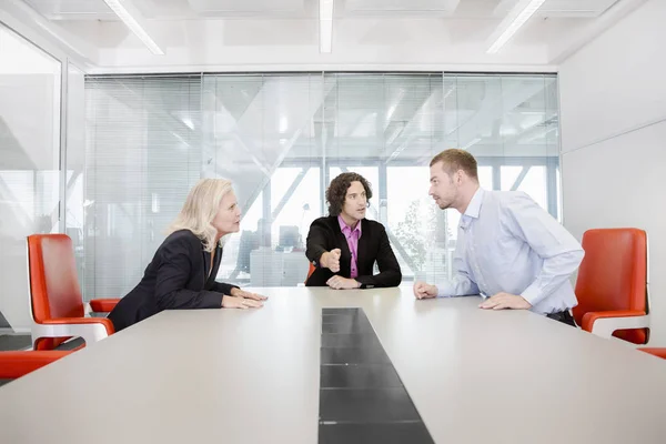 Colleagues Meeting Office — Stock Photo, Image