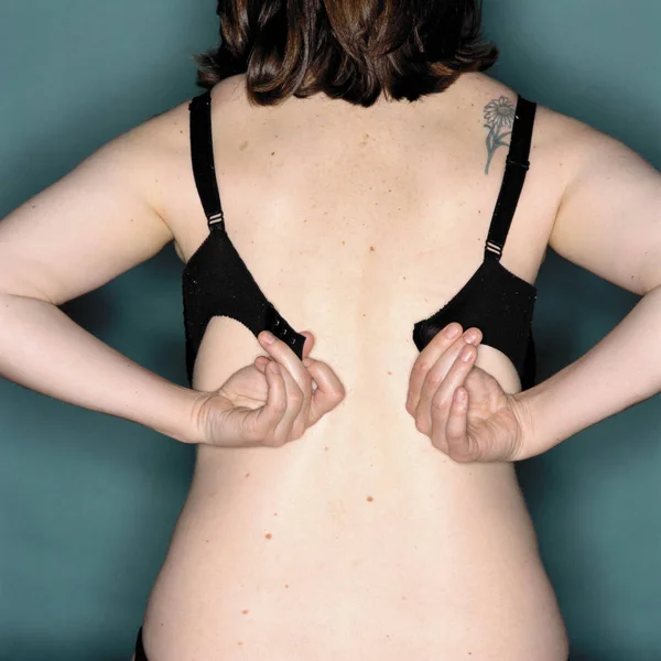女背紧身胸罩 — 图库照片