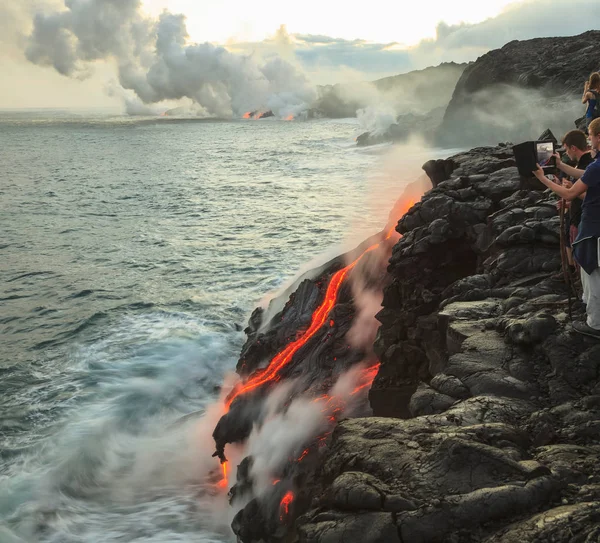 Kilauea Lava Flow Kalapana Big Island Hawaii Eua — Fotografia de Stock