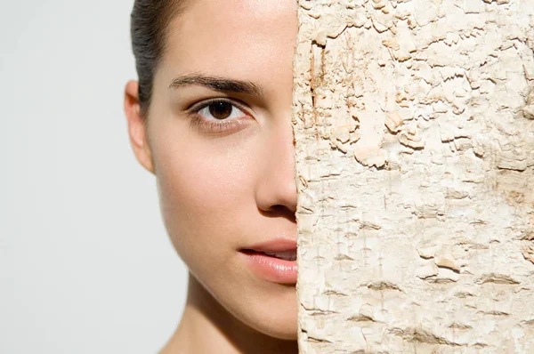 Retrato Una Mujer Cerca — Foto de Stock