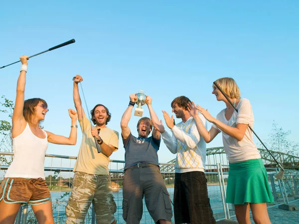 Winning golfers winning competition
