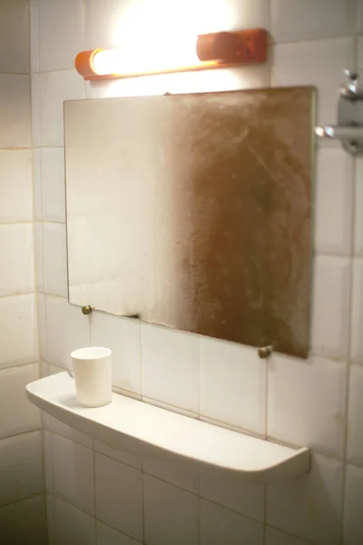 Étagère Miroir Dans Salle Bain — Photo