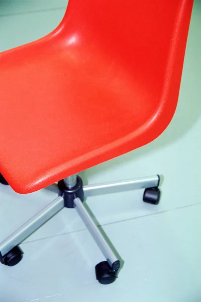 Cadeira Escritório Vermelha Close — Fotografia de Stock