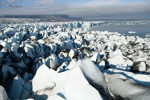 Islandia Lodowców Lagunie Jokulsarlon Dryfuje Lodowca Vatnajökull Północnym Oceanie Atlantyckim — Zdjęcie stockowe