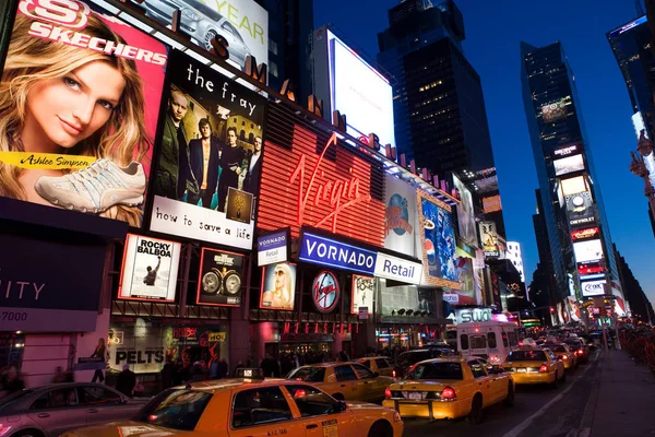 Broadway Tijden Vierkante New York — Stockfoto